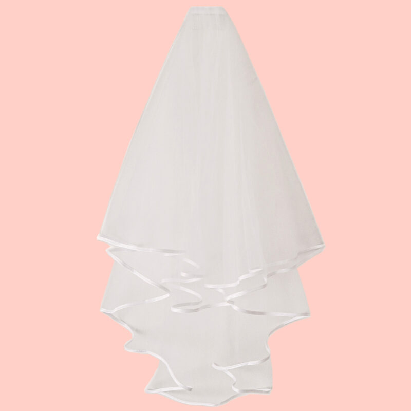 mesh white hen party veil